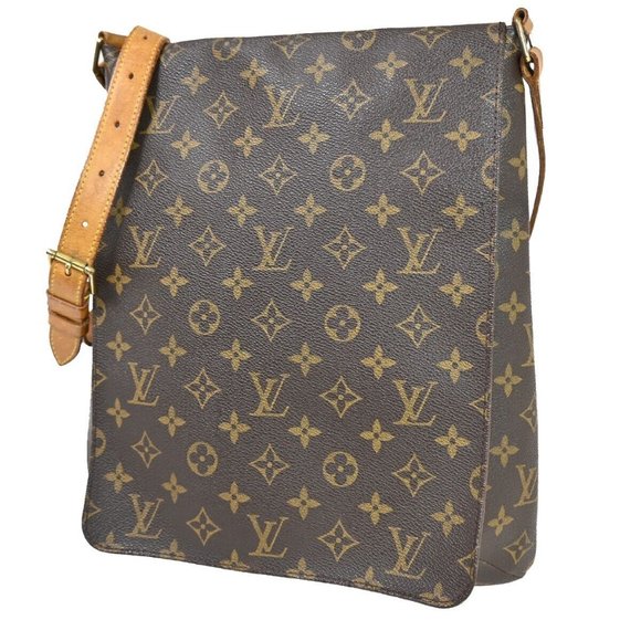 LOUIS VUITTON Musette Shoulder Bag Monogram Leather Brown France M51256 83SH259 - Picture 1 of 15